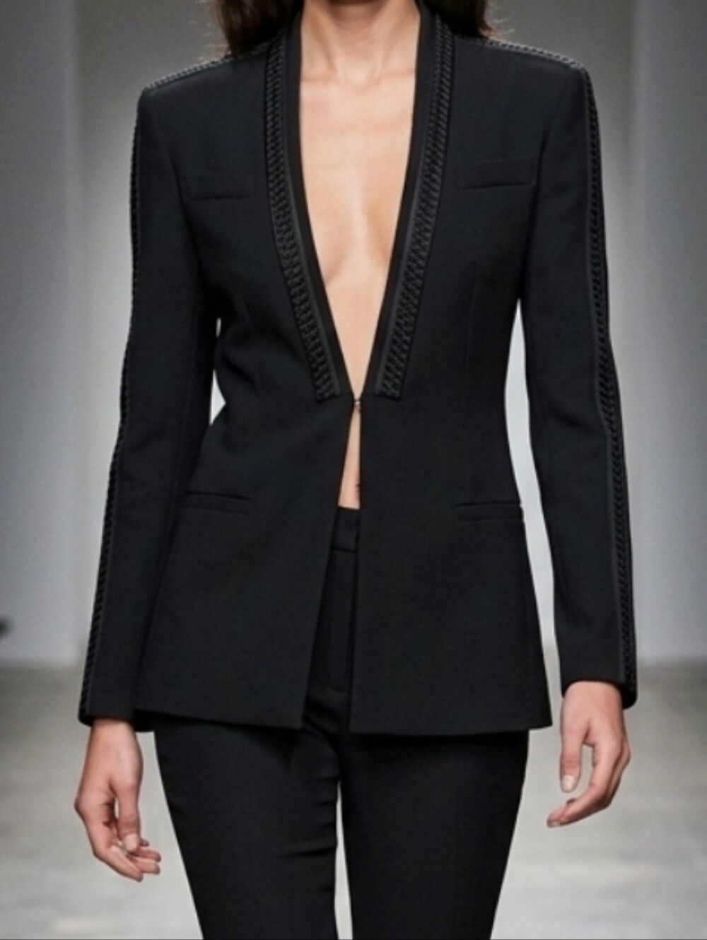 VERSACE Collection Tailored Collarless Blazer / Jacket